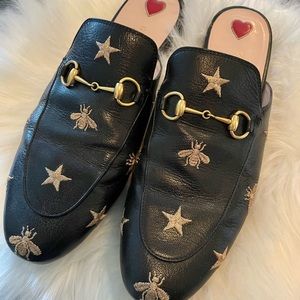 Gucci Princetown Embroidered Mules